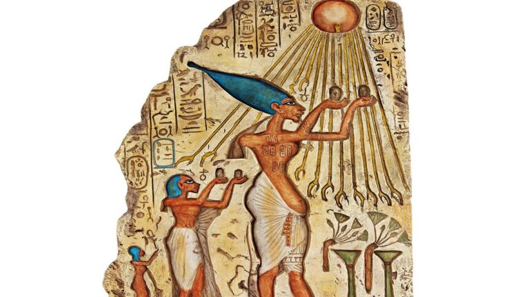 Aknaton Sacrifices to Aten The Sun