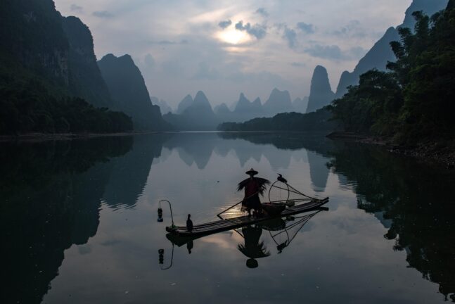 nature, fisherman, landscape, reflection, mountains, li river, guilin china, nature, nature, nature, nature, nature, fisherman, fisherman, landscape, landscape, landscape